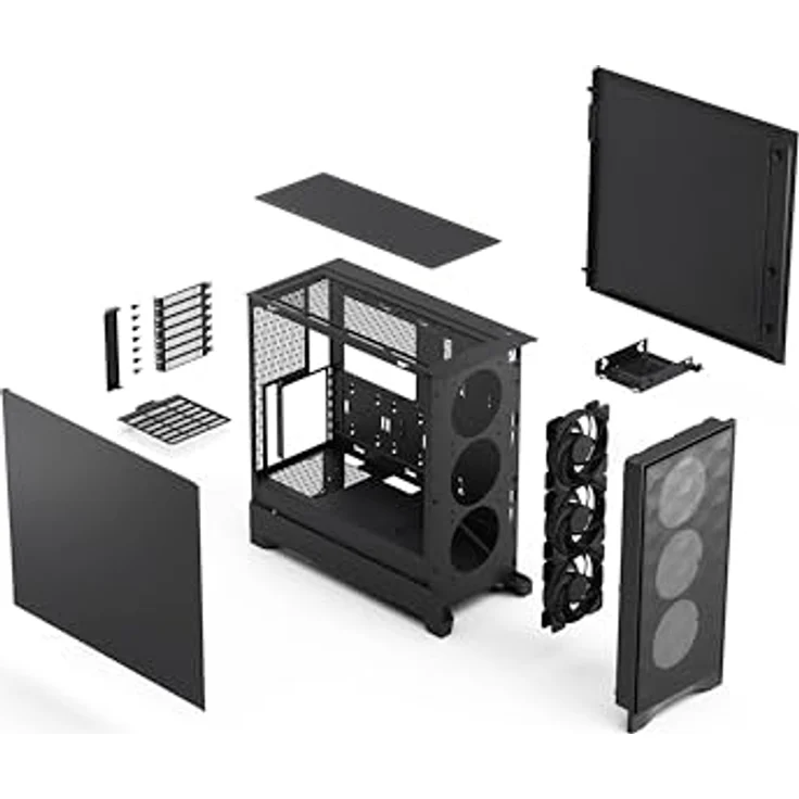 Fractal Design Pop 2 Air Black Solid, Midi-Tower Gehäuse für Mini-ITX, microATX, ATX mit 3 vorinstallierten Lüftern, Platz für 7 Lüfter, CPU-Kühler bis 170 mm, Grafikkarten bis 416 mm – Bild 12