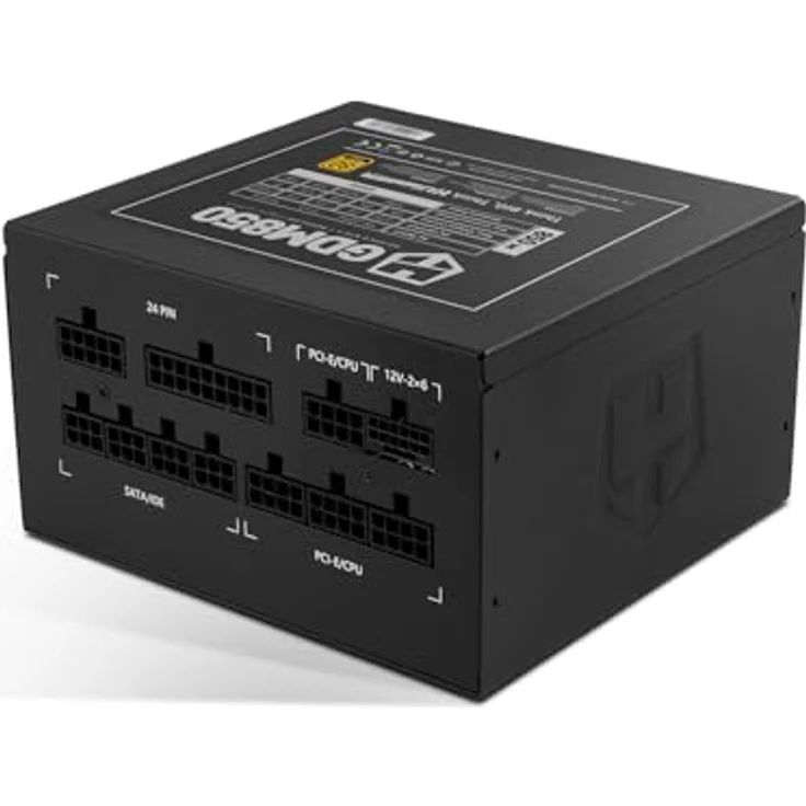 NOX Xtreme Products Hummer GDM 850W Gold, Modularer ATX 3.1 Netzteil mit 80 Plus Gold, 90% Effizienz, leiser 120mm Lüfter, PCIe 5.1 und extra langen Flachkabeln – Bild 1