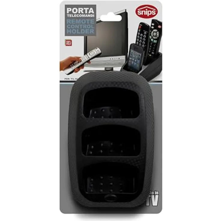 Snips Fernbedienungshalter | Schwarz | rutschfest | Hergestellt in Italien