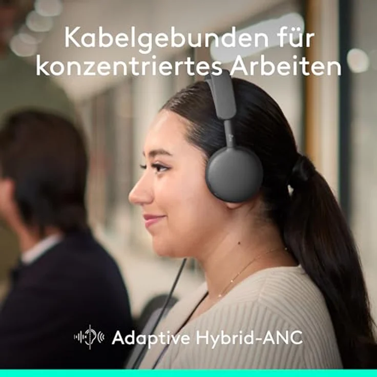 Logitech Zone Wireless 2 ES for Business, kabelloses Headset mit adaptivem Hybrid ANC, Microsoft Teams-zertifiziert, Bluetooth, Grafit – Bild 3