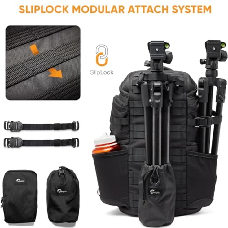 Lowepro ProTactic BP 350 AW III Kamerarucksack, 4 Zugriffspunkte, für Fotografen/Videografen, 17 l, schwarz – Bild 5