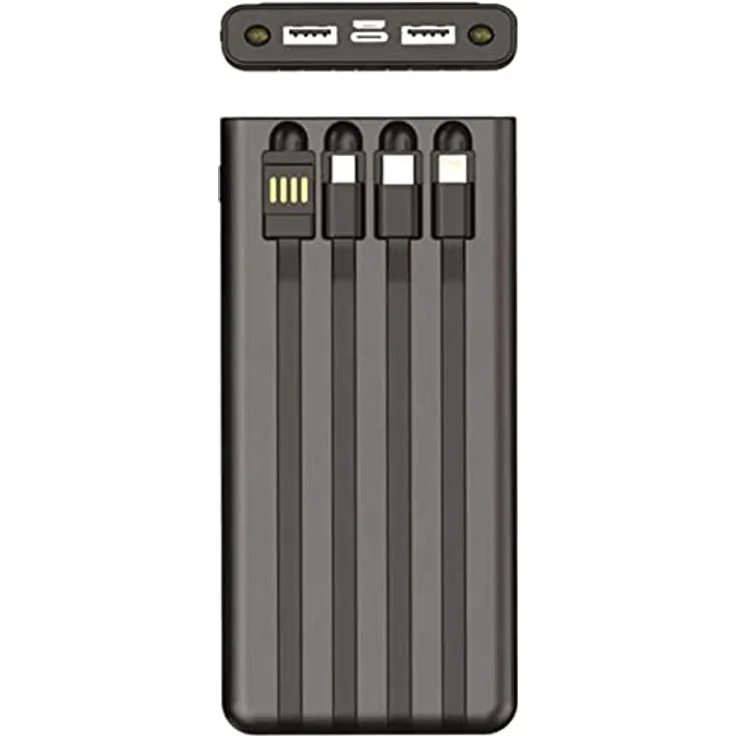 2GO Powerbank Solar 10000mAh schwarz mit LED Taschenlampe – Bild 2