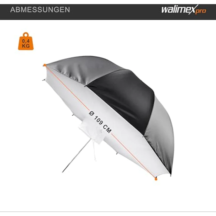 Walimex pro Schirmsoftbox Reflektor, 109cm – Bild 7