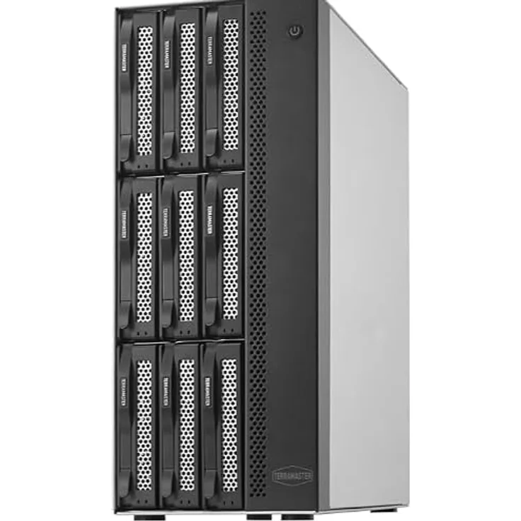 Terramaster T9-500 Pro SMB NAS 9-Bay, Intel i7-1255U, 16 GB DDR5, 2x 10 GbE, erweiterbar bis zu 9 Festplatten