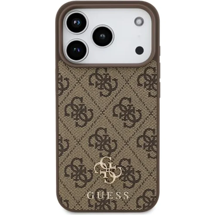 CG MOBILE Guess 4G Small Classic Logo, MagSafe-kompatible Hülle aus TPU/PC für iPhone 17 Pro, Braun – Bild 3