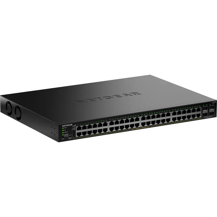 Netgear S350 48-PORT 1G PoE+ Smart Switch, Netzwerk Switch mit 48 Ports, 1 Gbit/s Geschwindigkeit, PoE+ Unterstützung und 4 SFP-Ports