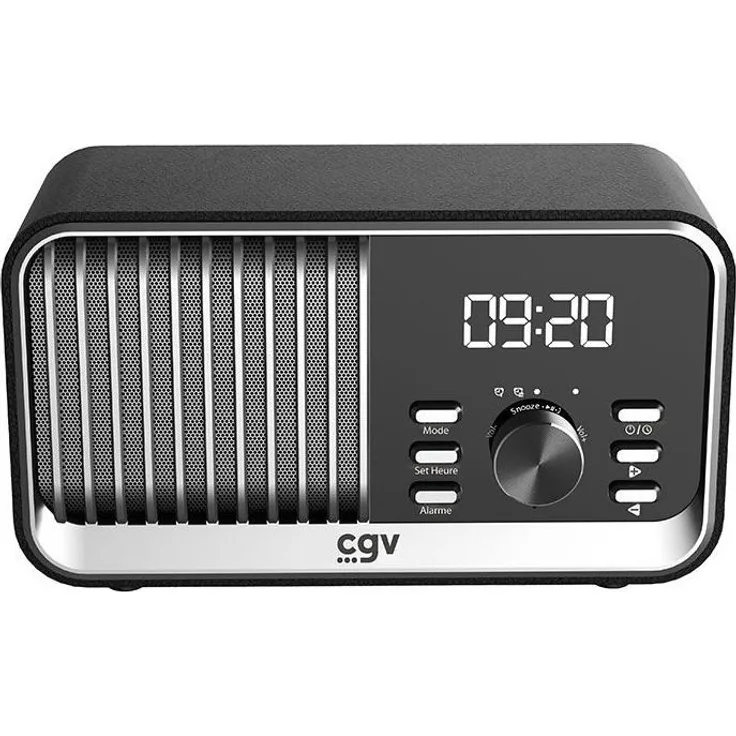 CGV BeBop FM, Tragbares FM-Radio mit Bluetooth und integriertem Akku, Schwarz