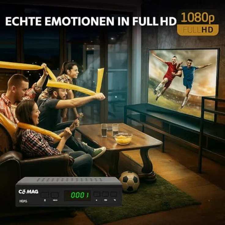 Comag HD45 Digitaler HD Sat Receiver, FULL HD, HDTV, DVB-S2, HDMI, SCART, PVR-Ready, USB 2,0, inkl, HDMI Kabel, schwarz – Bild 7