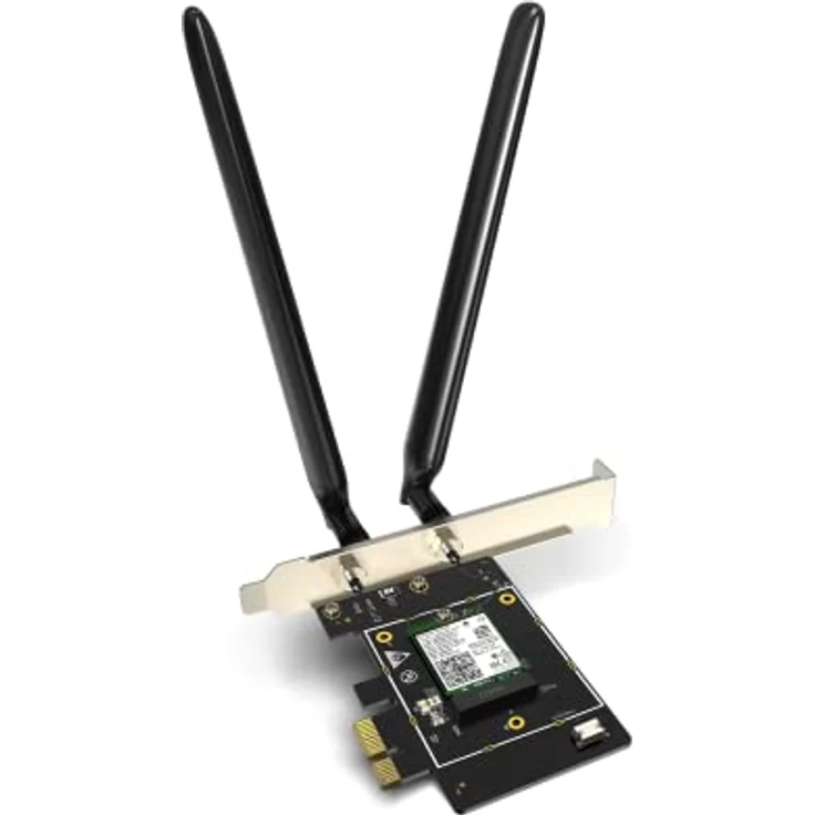Tenda AX5400 WLAN Karte WiFi 6E - Tri-Band WLAN Bluetooth 5.2 Karte(6G/5G/2.4G) - PCIe WLAN Karte für PC - 5400Mbit/s WiFi Card mit Intel AX210 - Kompatibel mit Windows 11/10(64-bit) – Bild 1