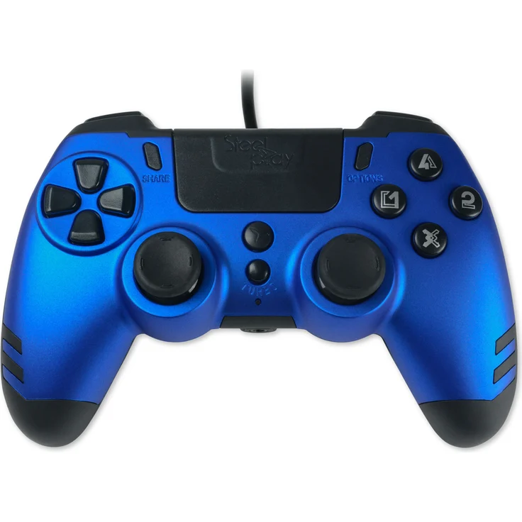 Steelplay Slim Pack Sapphire PC/PS4-Controller Silber - Kabelgebundenes Game Pad, für PC, Sony PlayStation 3 und Sony PlayStation 4 – Bild 1