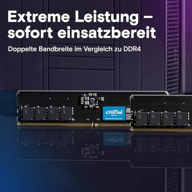 Crucial - DDR5 - Kit - 32 GB: 2 x 16 GB - DIMM 288-PIN - 4800 MHz - PC5-38400 - Preisvergleich – Bild 2