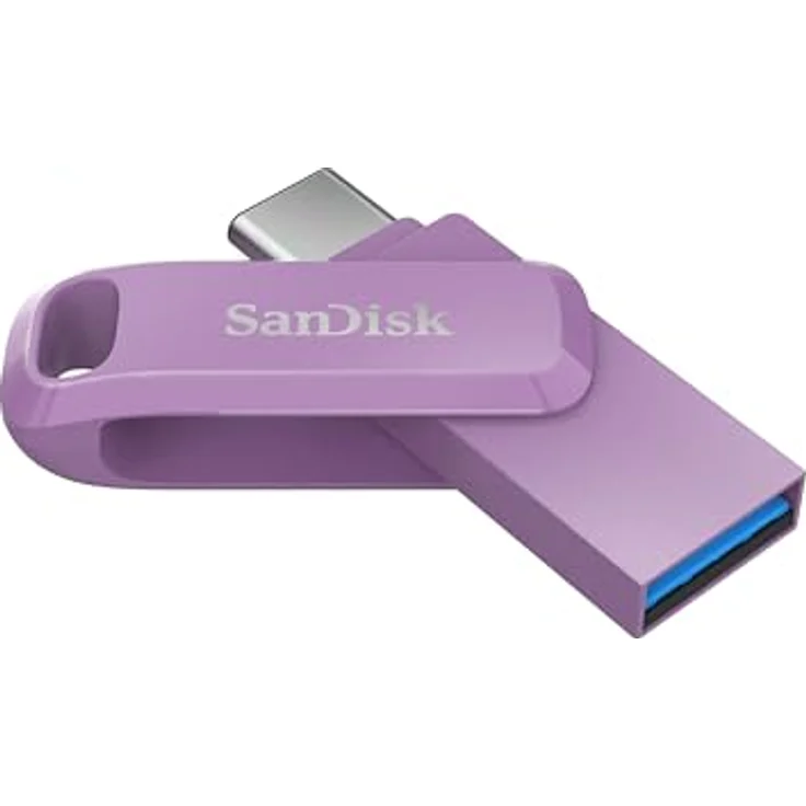 SanDisk 512 GB Ultra Dual Drive Go USB Type-C Flash-Laufwerk - Lavendel 2-in-1 mit schnellster Datenübertragung – Bild 3