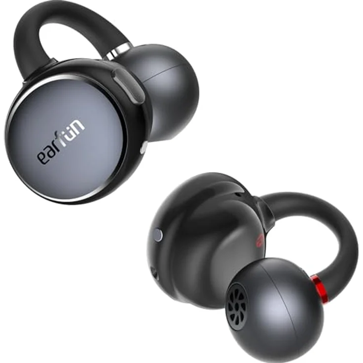 EarFun Clip Open Ear Kopfhörer, Bluetooth 6, 10.8 mm Carbon-Treiber, Hi-Res Audio, LDAC, 40 Std. Akku, IP55, Clip-On Design, komfortabler Sitz, klare Anrufe – Bild 1