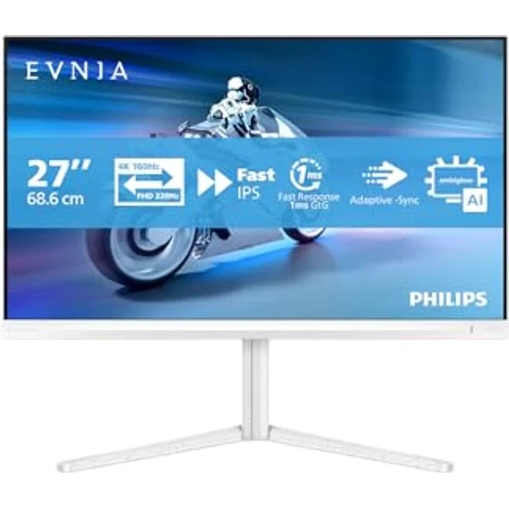 Philips Evnia 27M2N5901A, 27 Zoll UHD Gaming Monitor mit 160 Hz, 1 ms Reaktionszeit, G-Sync, HDR400, USB-C (65 W Power Delivery), schwarz grau – Bild 2