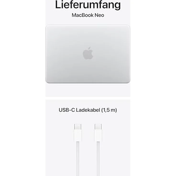 Macbook Neo 13 A18 6-Core CPU  5-Core GPU - 8 GB - 512 GB SSD - Touch ID - Silber - 2026 – Bild 6