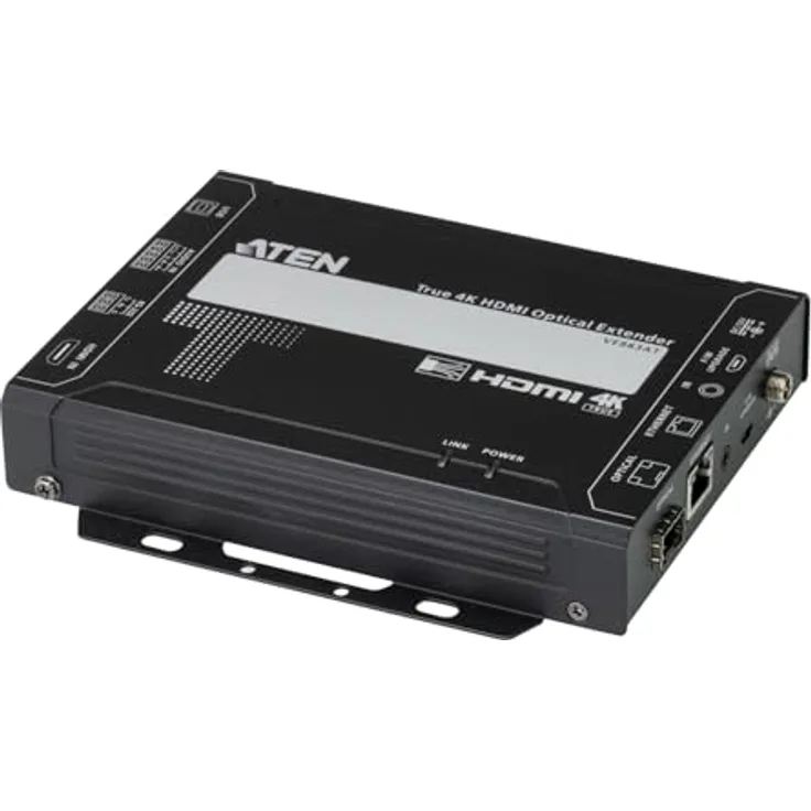Aten VE883AT, HDMI-Verlängerung KVM Switch mit True 4K Unterstützung bis 300m, Schwarz