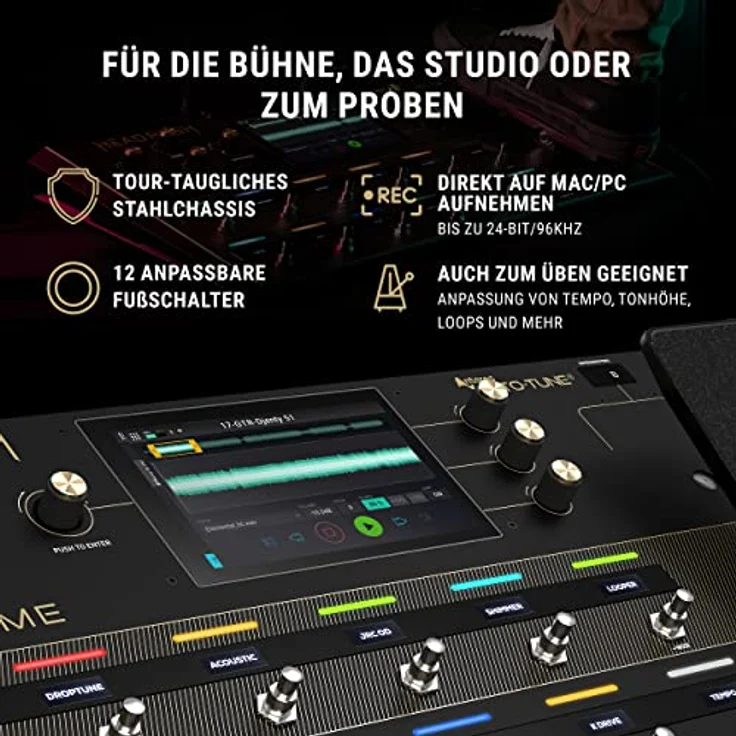 HeadRush Prime - Gitarren & Vocal Multi-Effekt-Pedal, Modelling-Prozessor mit Amp Cloner, Antares Auto-Tune, WLAN, Touchscreen, Looper & Bluetooth – Bild 5