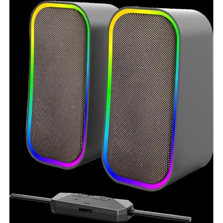 Speedlink Token RGB Gaming Stereo Speaker, schwarz, SL-810008-BK – Bild 1