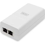 DIGITUS Gigabit Ethernet PoE Injektor, 802.3af, Weiss 802.3af, 15,4 W kleines Gehäuse, Weiss