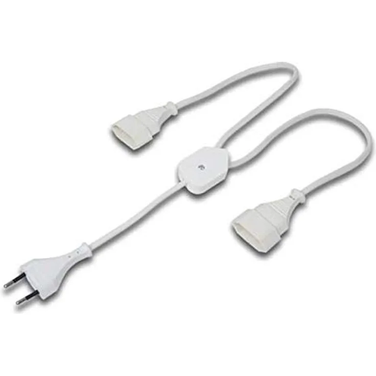 Hera Euro Y-Verteiler 21503160101 Stecker+2Buchsen Elektrisches Zubehör für Leuchten 4051268030304, Unterhaltungselektronik