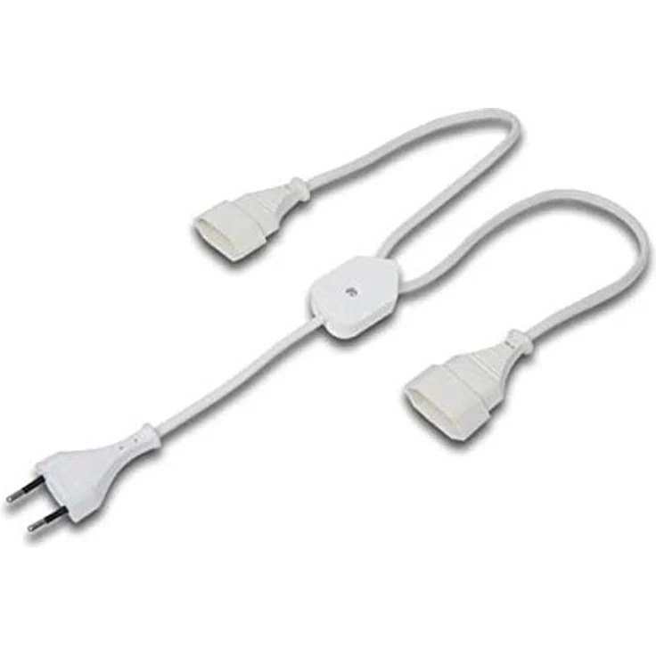 Hera Euro Y-Verteiler 21503160101 Stecker+2Buchsen Elektrisches Zubehör für Leuchten 4051268030304, Unterhaltungselektronik – Bild 1