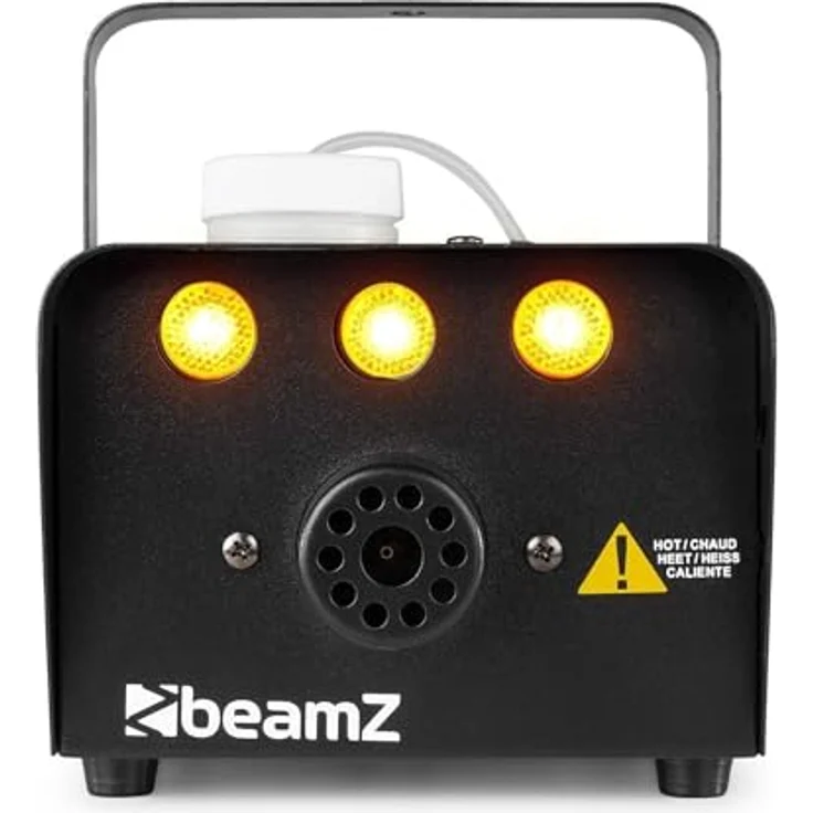 Beamz S700-LED Nebelmaschine mit Flammeneffekt, Leistung 700 W, 250-ml-Tank, Durchfluss des Nebels 7 m³/min, Fernbedienung mit 3 m Kabel und Wand- und Deckenhalterung, 3 Minuten Aufwärmzeit, schwarz – Bild 9