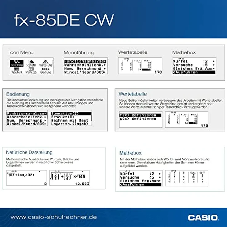 Casio FX-85DE CW ClassWiz technisch wissenschaftlicher Rechner – Bild 4