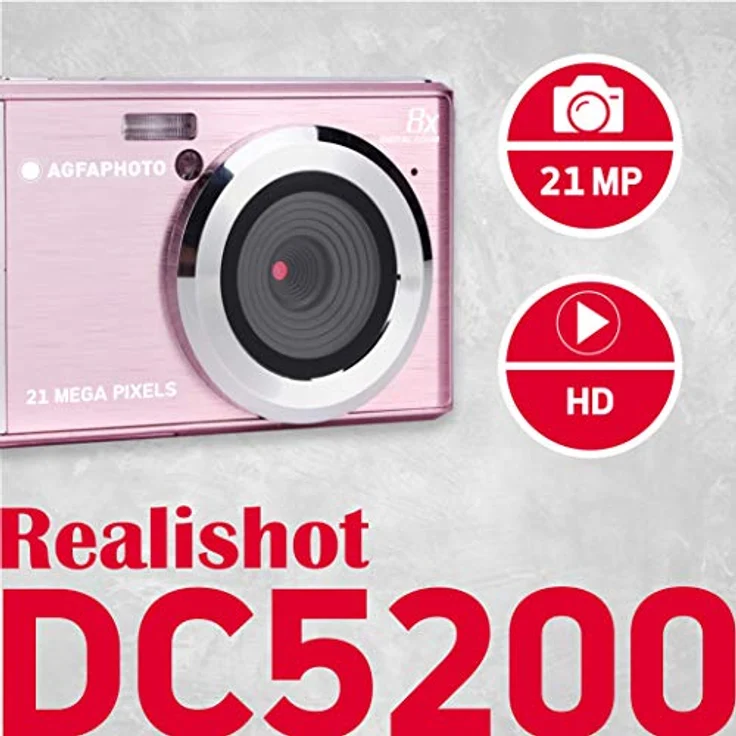 AGFA Photo Kompaktkamera DC5200, Rosa – Bild 2