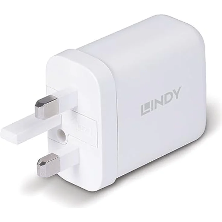 Lindy USB Ladegerät Typ A+C GaN Charger 65W, weiß - Schnellladefunktion mit 65W Power Delivery und 45W Schnellladung – Bild 2