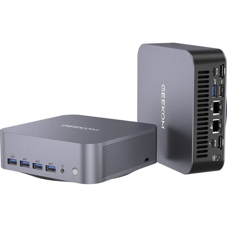 GEEKOM GT1 Mega AI Mini PC U9-185H 32GB+2TB Mini-PC (Intel Core Ultra U9-185H, Intel Arc graphics, Luftkühlung, 2 *USB4.0 (8K)+2*HDMI 2.0 (4K) 4 Screens Display, WiFi7 Bluetooth5.4) in schwarz