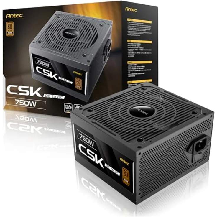 Antec CSK750DC EC 80+ Bronze ATX Netzteil, 750 W, DC-to-DC Architektur, Schwarz – Bild 6
