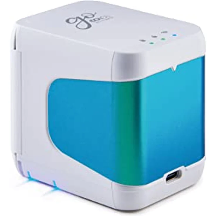 Colop e-Mark go Set. Bestehend aus dem mobilen Drucker e-Mark GO, Lineal, Führungsschiene für Bänderbedruckung, Band 15 mm, sowie PVC-Schilder zur Schilderbedruckung und Broschüre. weiß – Bild 2