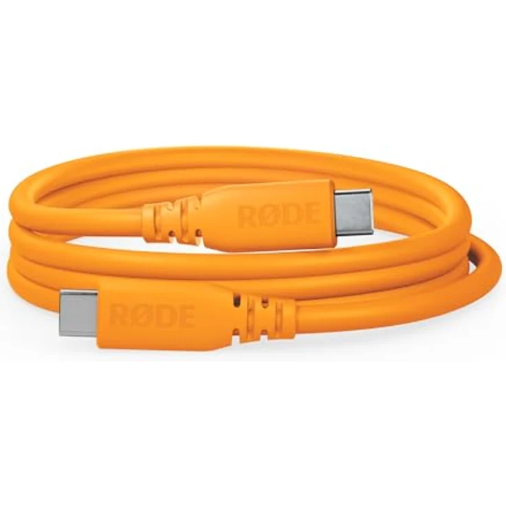 RØDE SC27 SuperSpeed USB-C zu USB-C Kabel für schnelle Datenübertragung bis zu 5 Gbps und 60W Stromversorgung (2m, Orange) – Bild 1
