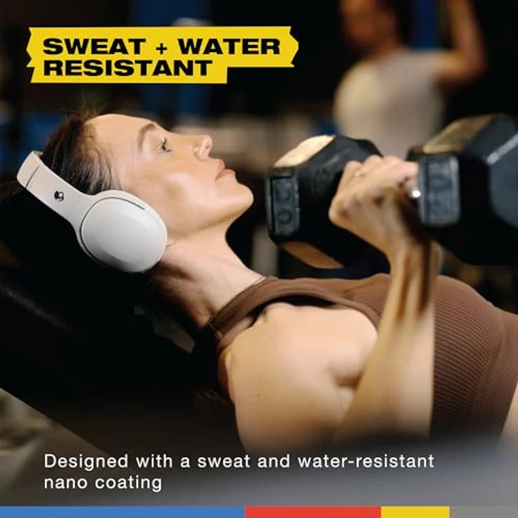 Skullcandy Crusher 540 Active, kabelloser Bluetooth-Kopfhörer mit multisensorischem Bass, schallisolierender Over-Ear-Passform, schweiß- und wasserresistent, 40 Stunden Akkulaufzeit - Concrete – Bild 4