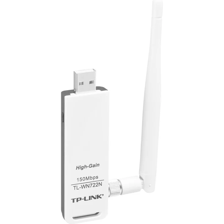 TP-Link TL-WN722N High Gain WLAN USB Adapter (WPS, kompatibel mit Raspberry Pi, Windows 10-8.x-7-XP, Mac OS 10.9~10.13) weiß-schwarz – Bild 2