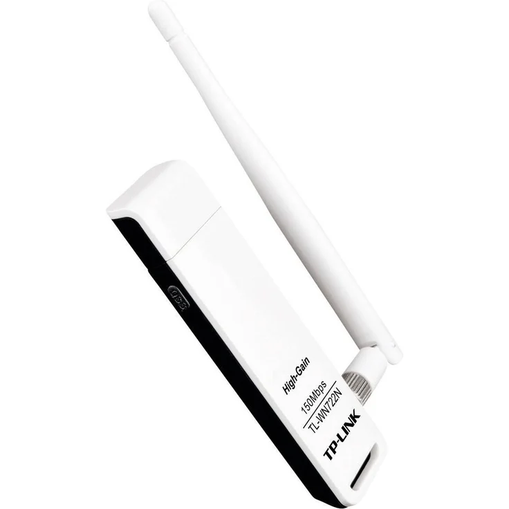 TP-Link TL-WN722N High Gain WLAN USB Adapter (WPS, kompatibel mit Raspberry Pi, Windows 10-8.x-7-XP, Mac OS 10.9~10.13) weiß-schwarz – Bild 1