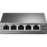 TP-Link TL-SG1005P 5-Port Gigabit PoE Switch (5 Anschlüsse mit 10- 100- 1000 Mbit-s, 4 davon mit PoE-Unterstützung, Plug-and-Play, Metallgehäuse)