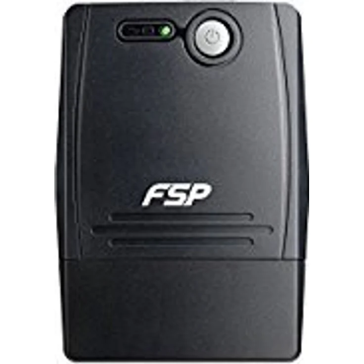 FSP Fortron FP 600 Line-Interactive USV 600 VA - 360 W, 2x Schuko, Eingang Spannungsumfang 162-290 VAC, 60-50 Hz (auto sensing), simulierte Sinuskurve, Kaltstartfunktion, Ton Alarm, schwarz – Bild 2