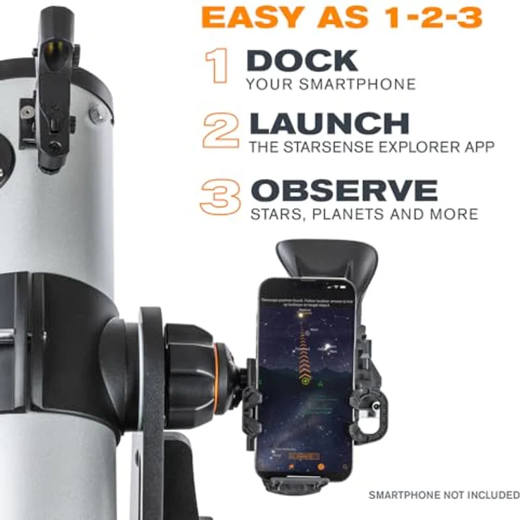 Celestron 22480 StarSense Explorer 114 mm Dobson-Tischteleskop, Smartphone-App-fähig mit StarSense-App, Echtzeitortung von Nebel, Planeten, etc. – iPhone/Android kompatibel – Bild 2