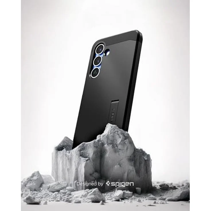 Spigen Tough Armor (AI) MagFit Hülle für Samsung Galaxy S25, Kompatibel mit MagSafe -Schwarz, Doppelschichtige Schutzhülle mit integriertem Kickstand – Bild 3