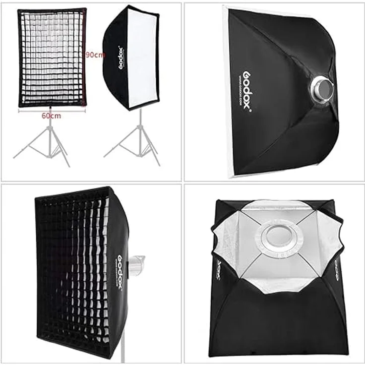 Godox Softbox + Grid - 60x90cm Bowens Mount – Bild 4