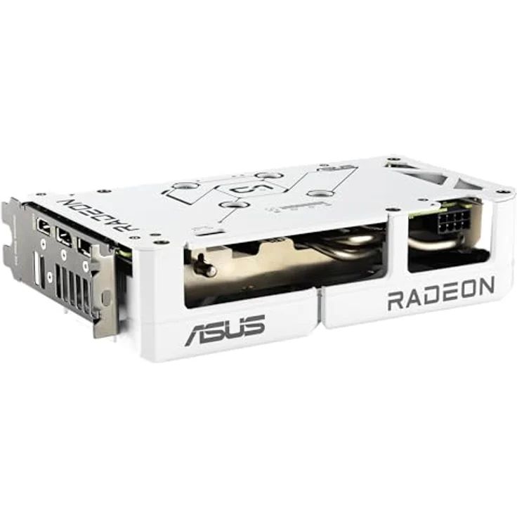 ASUS DUAL-RX9060XT-16G-WHITE, 16GB GDDR6 Grafikkarte mit Axial-Tech-Lüftern, HDMI und DP, weiße Variante – Bild 7