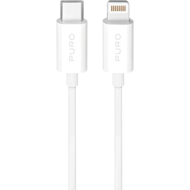 Puro 3m TPE USB-C zu Lightning Kabel, 20W Power Technologie, Weiß