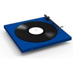 Tone Factory Turntable, Minimalistischer Design Plattenspieler mit Bluetooth und eingebauter Phonovorstufe, Made in Europe (Blau)