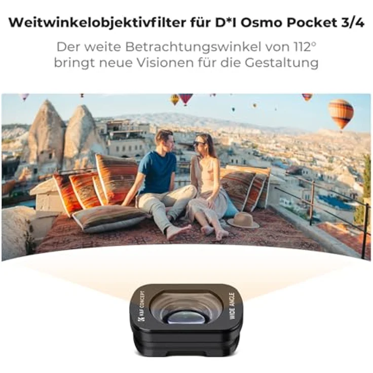 K&F CONCEPT FD161 magnetisches Weitwinkelobjektivfilter, kompatibel mit DJI Osmo Pocket 3/4, Aluminiumrahmen, kratzfest und wasserdicht – Bild 3