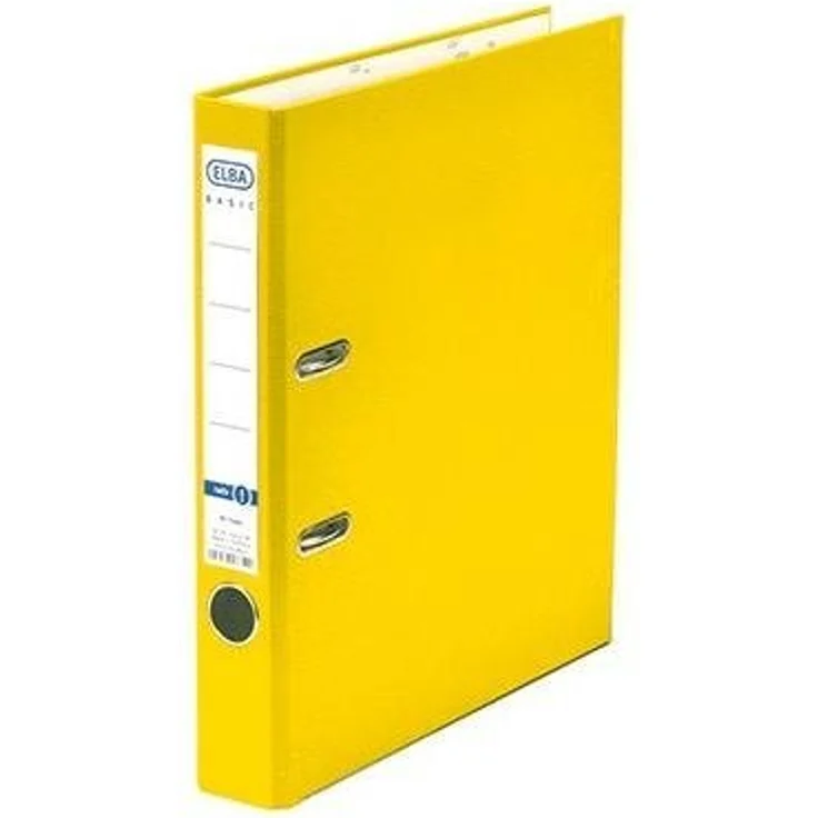 ELBA Aktenordner Ordner smart Pro 50mm DIN A4 gelb Pappe/Polypropylen/Papier - mit rado-Ösen und auswechselbarem Rückenschild – Bild 1