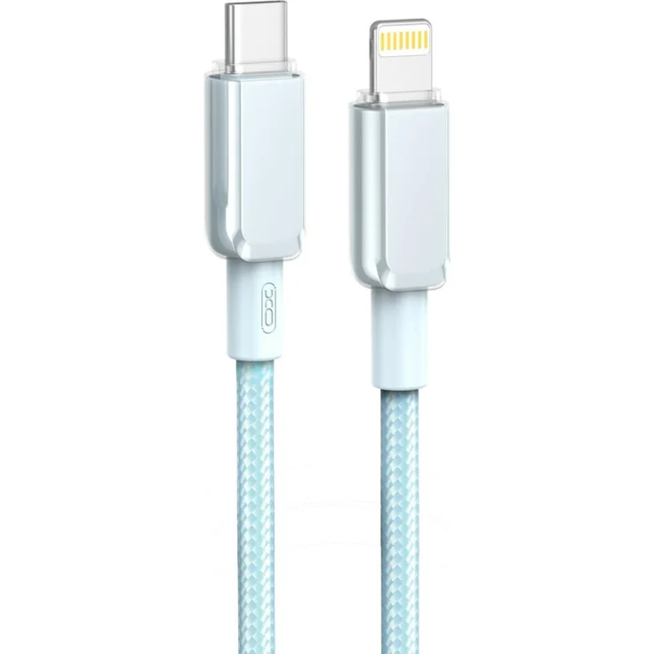 XO NB Q250A Schnellladekabel USB Typ C, 27W, 1m, kompatibel mit iPhone, Blau