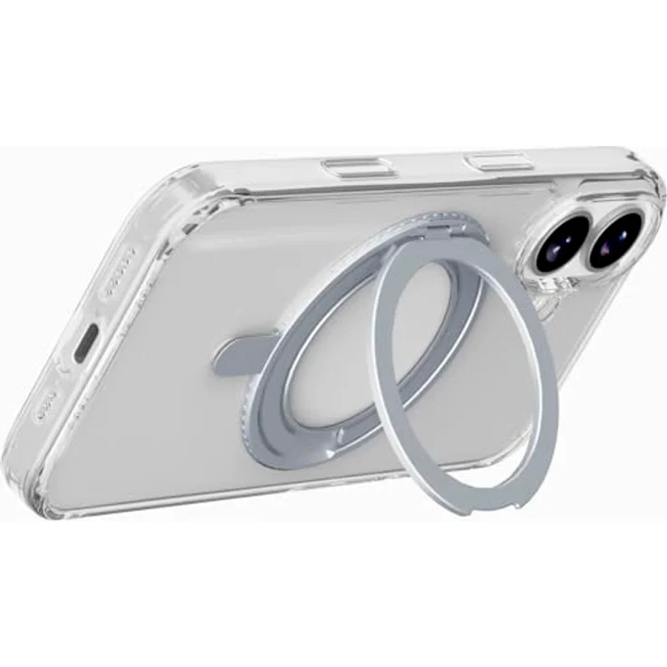 cellularline Spin Mag, transparente Schutzhülle mit drehbarem Ringständer, kompatibel mit MagSafe, für iPhone 17 mit erhöhten Kanten – Bild 2