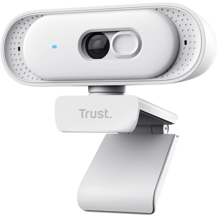 Trust Tomar 2K QHD Webcam, Weiß, 30 FPS, USB 2.0 Anschluss, kompatibel mit Laptop und PC