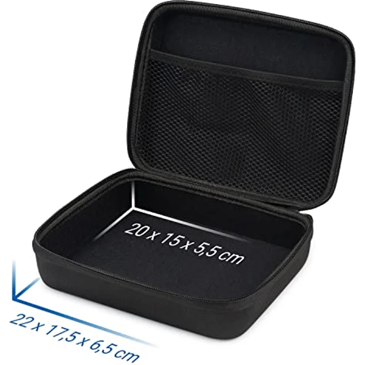 deleyCON Hardcase Tasche für GoPro Actionkamera & Zubehör, robust mit Staub-, Aufprall- und Spritzwasserschutz, Schwarz, Gr. L – Bild 3
